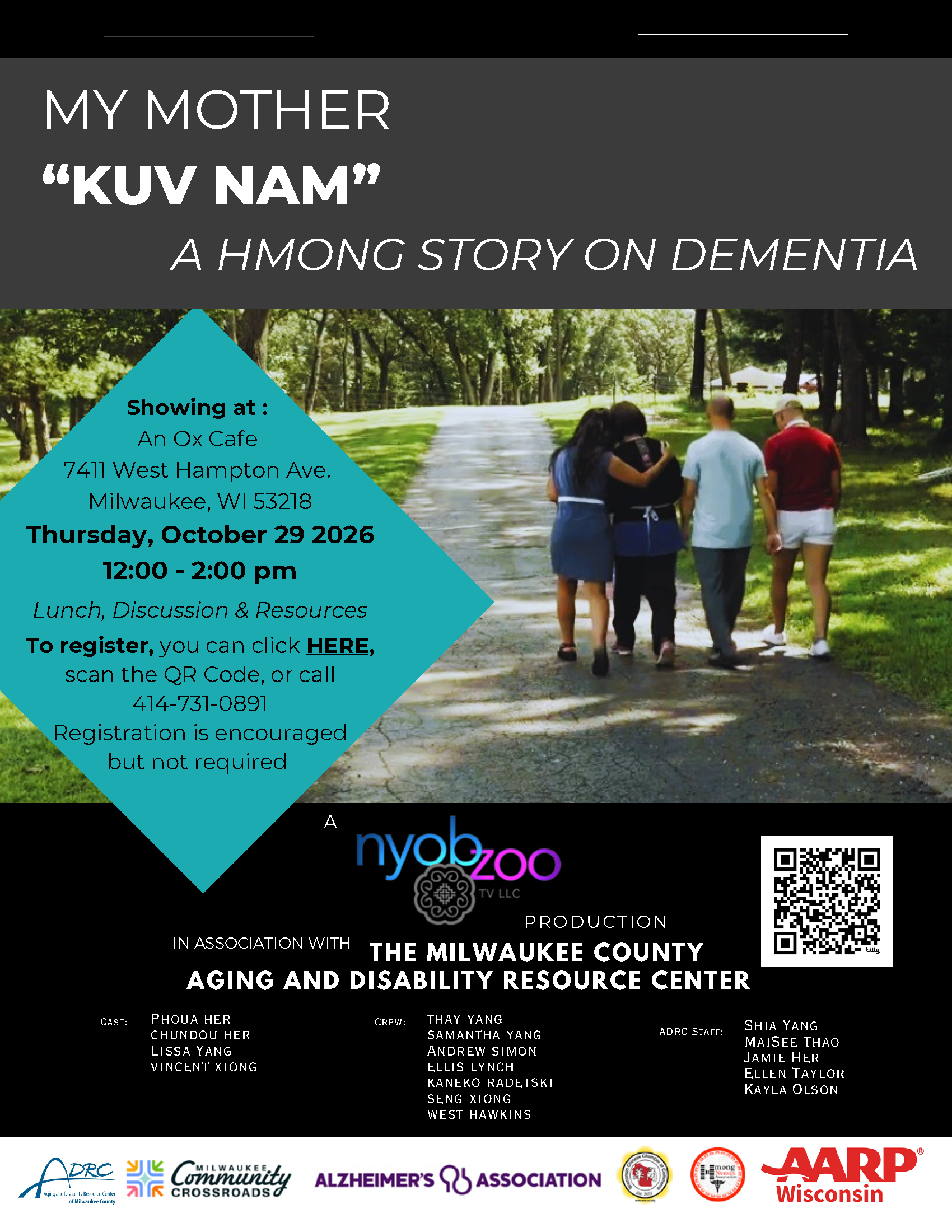 My Mother Kuv Nam Film Event Milwaukee 2026 flyer